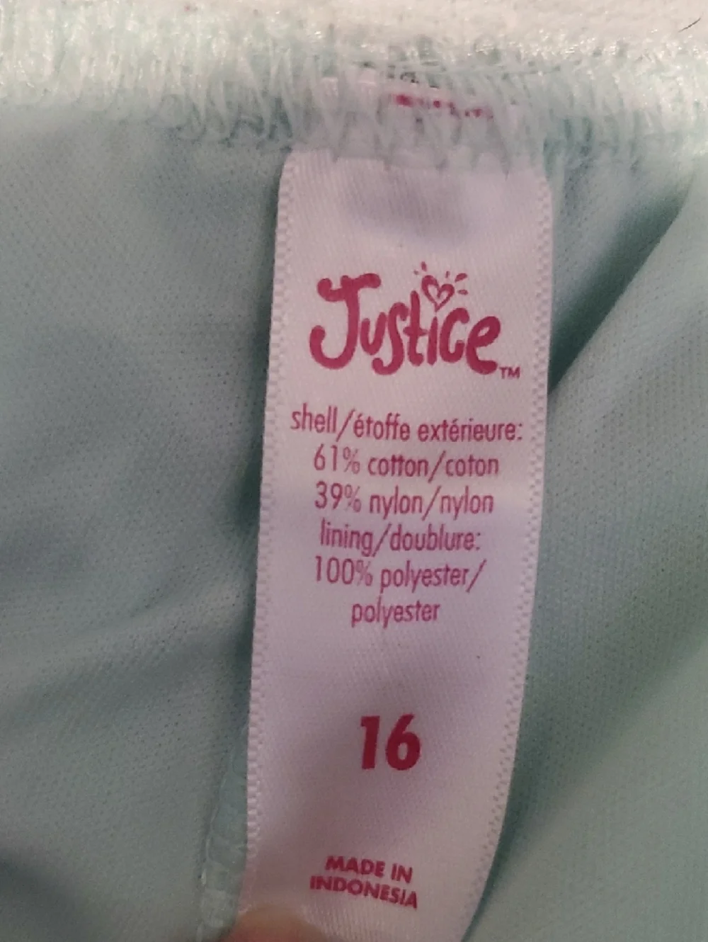Justice Light Teal Floral Eyelet Skater Skirt with Sequins